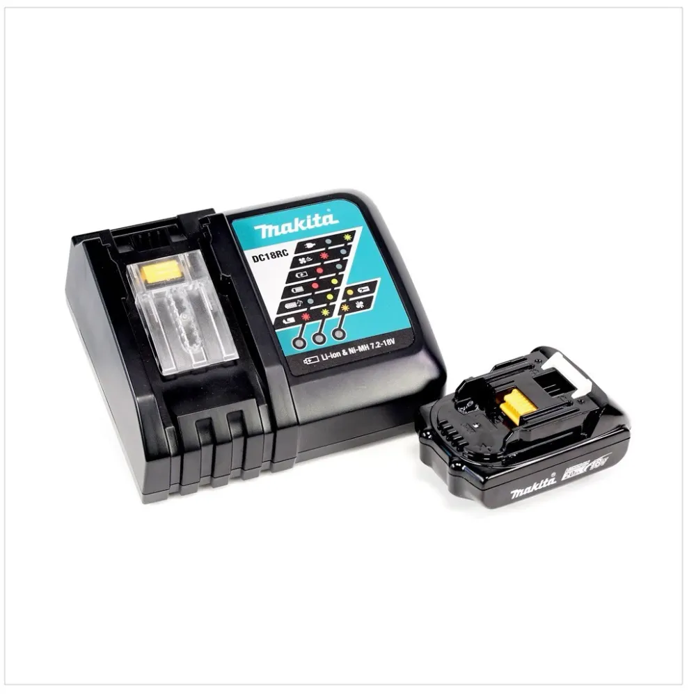 Makita DHP 458 RA1J akumulatorowa wiertarko-wkrętarka udarowa 18 V 91 Nm + 1x akumulator 2,0 Ah + ładowarka + Makpac