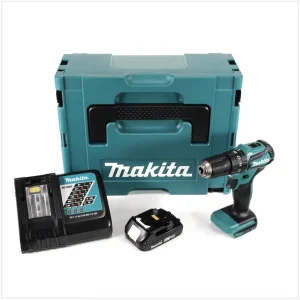 Makita DHP 483 RA1J akumulatorowa wiertarko-wkrętarka udarowa 18 V 40 Nm bezszczotkowa + 1x akumulator 2,0 Ah + ładowarka...