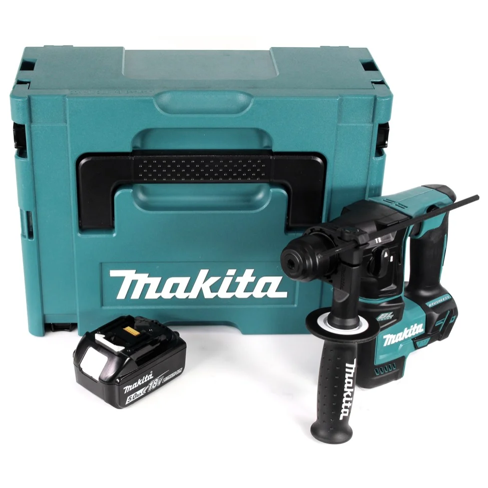 Makita DHR 171 T1J akumulatorowa wiertarko-wkrętarka bezszczotkowa SDS Plus + 1x akumulator 5,0 Ah + Makpac - bez ładowarki