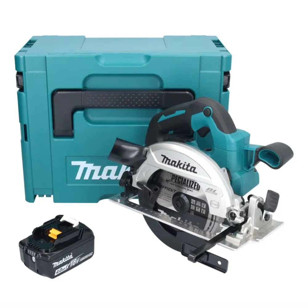 Makita DHS 661 M1J Akumulatorowa ręczna pilarka tarczowa 18 V 165 mm bezszczotkowa + 1x akumulator 4,0 Ah + Makpac - bez ł...