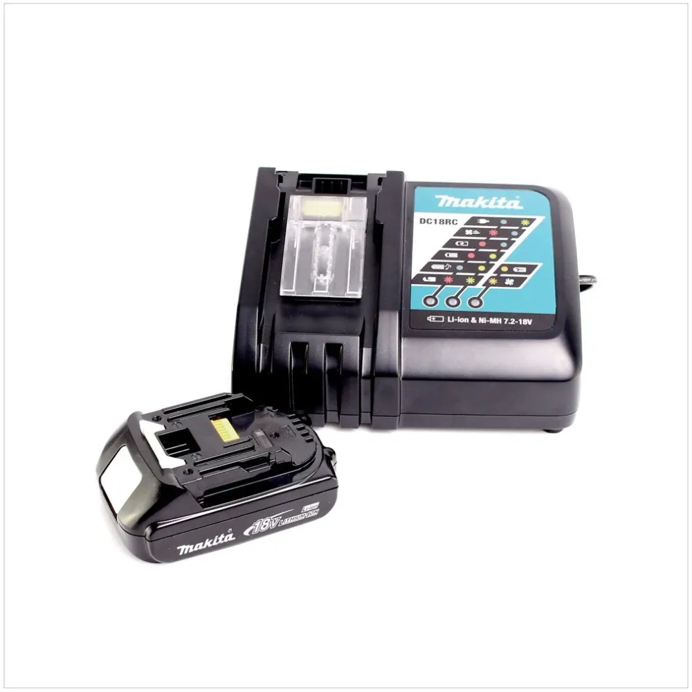 Makita DHS 680 RY1J Akumulatorowa pilarka tarczowa 18 V 165 mm bezszczotkowa + 1x akumulator 1,5 Ah + ładowarka + adapter...