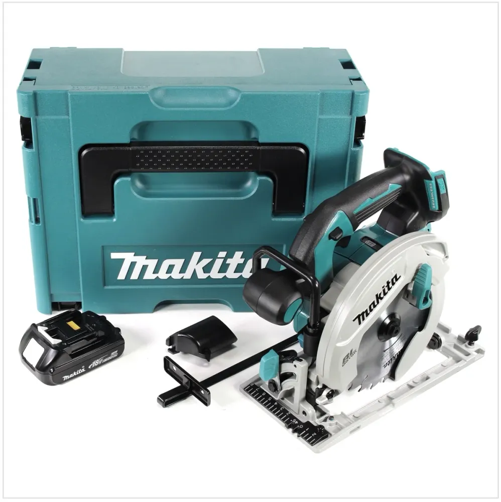 Makita DHS 680 Y1J Akumulatorowa ręczna pilarka tarczowa 18 V 165 mm bezszczotkowa + 1x akumulator 1,5 Ah + Makpac - bez ł...