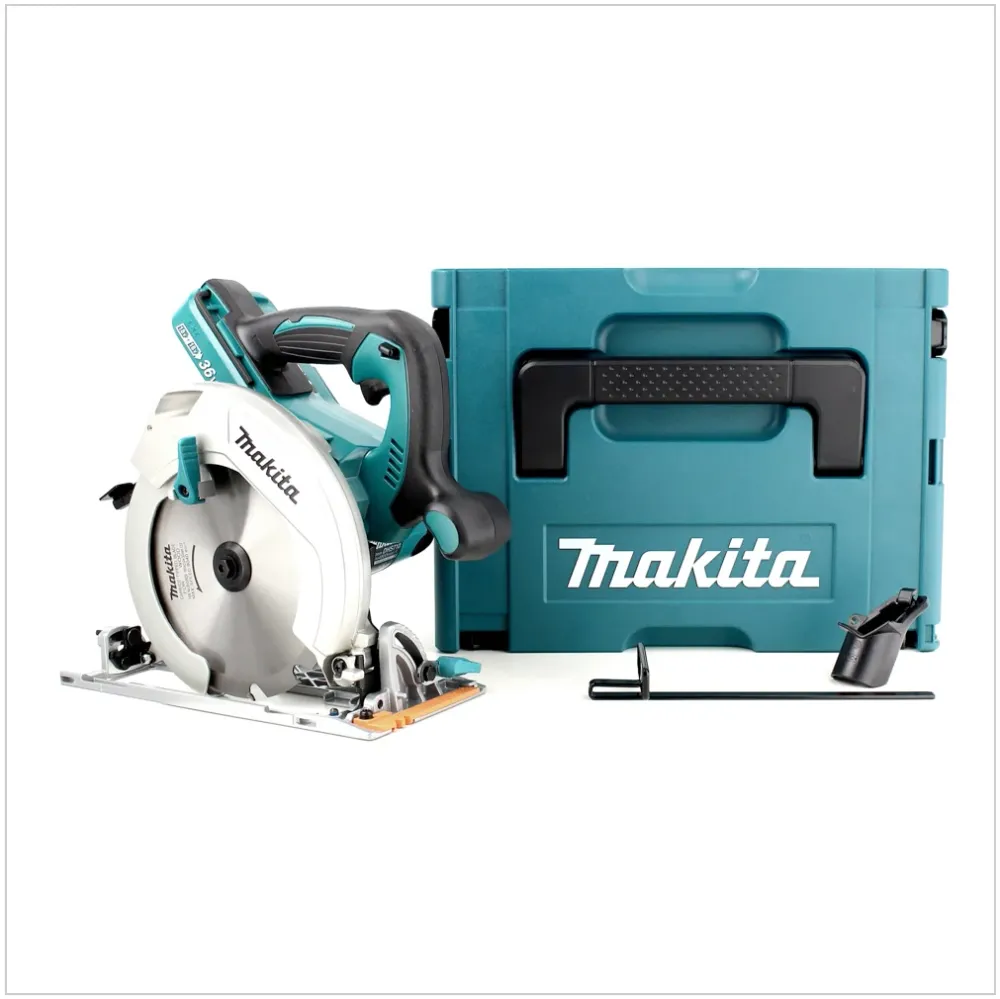 Makita DHS 710 ZJ akumulatorowa pilarka tarczowa 36V (2x 18V) 190 mm Solo + Makpac - bez akumulatora, bez ładowarki