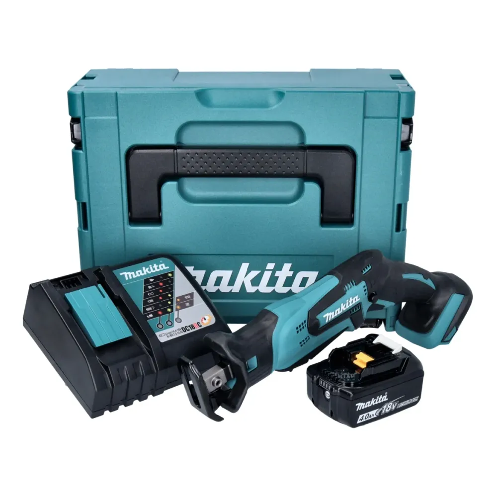 Makita DJR 185 RM1J akumulatorowa pilarka szablasta 18 V + 1x akumulator 4,0 Ah + ładowarka + Makpac