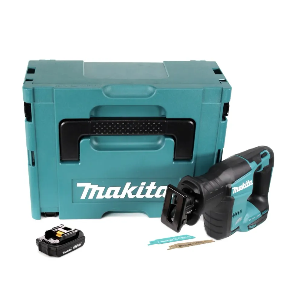 Makita DJR 188 A1J Akumulatorowa pilarka szablasta 18 V bezszczotkowa + 1x akumulator 2,0 Ah + Makpac - bez ładowarki