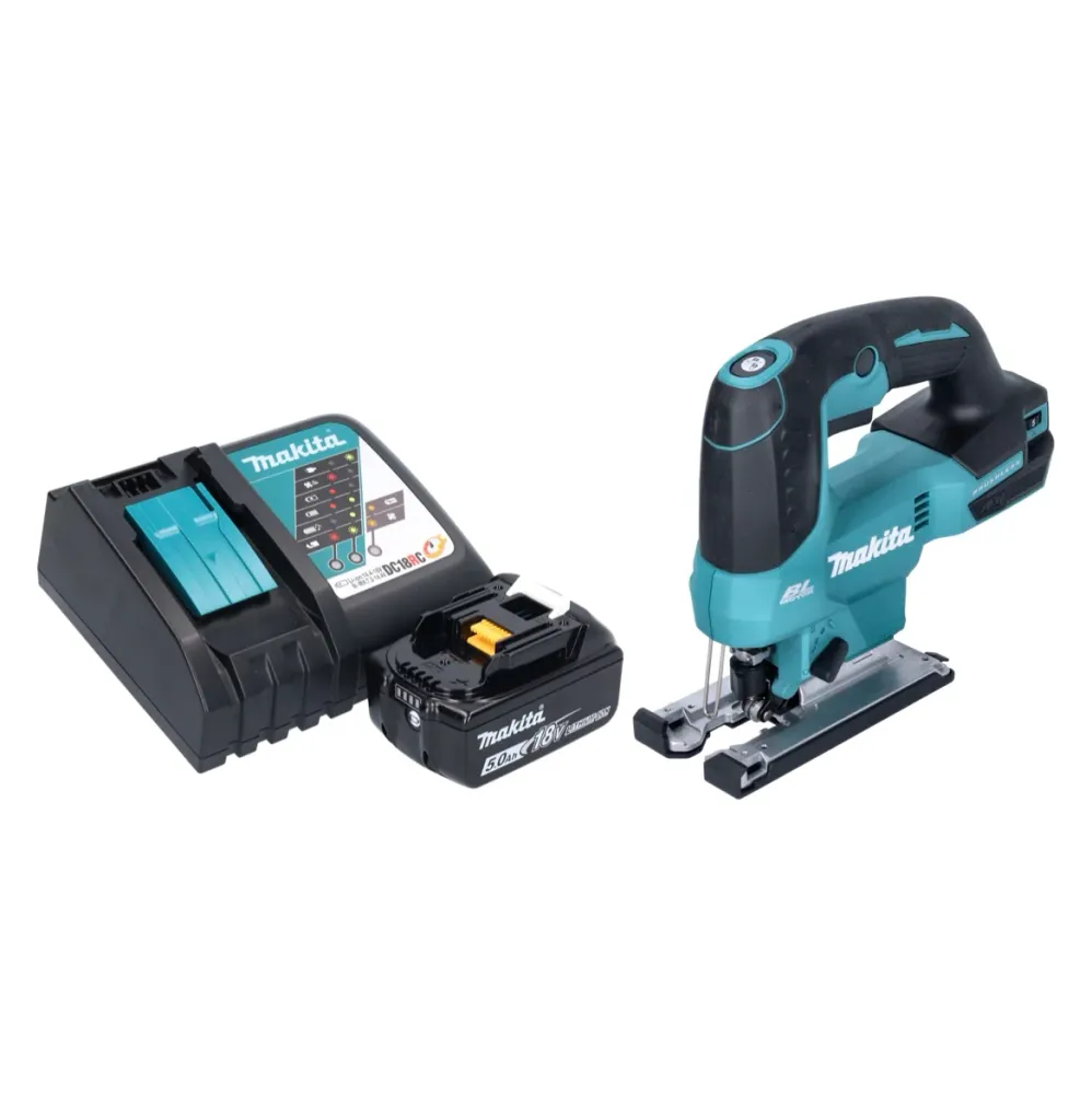 Makita DJV 184 RT1 wyrzynarka akumulatorowa 18 V bezszczotkowa + 1x akumulator 5,0 Ah + ładowarka