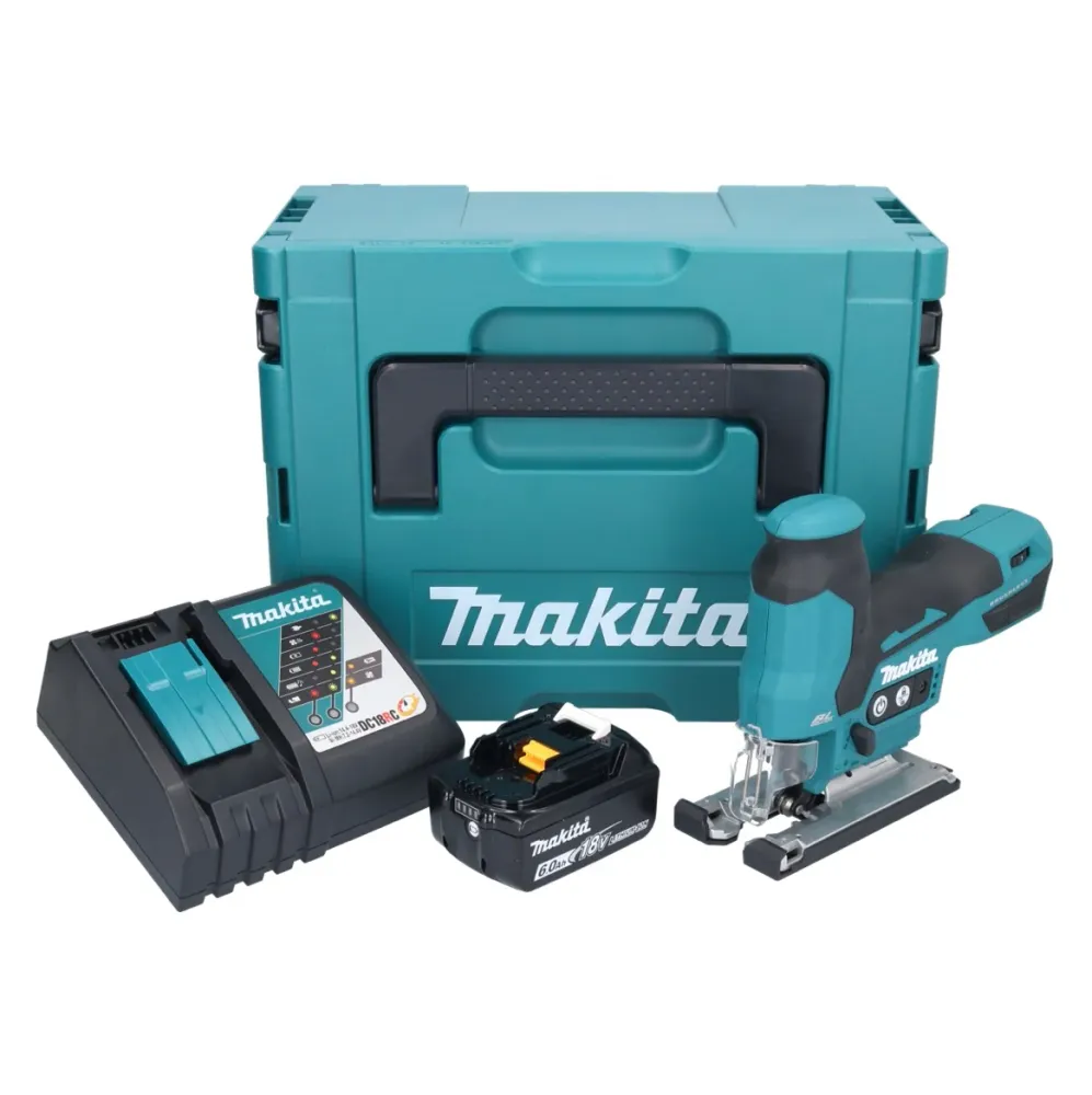 Makita DJV 185 RG1J akumulatorowa wyrzynarka szablasta 18 V bezszczotkowa + 1x akumulator 6,0 Ah + ładowarka + Makpac