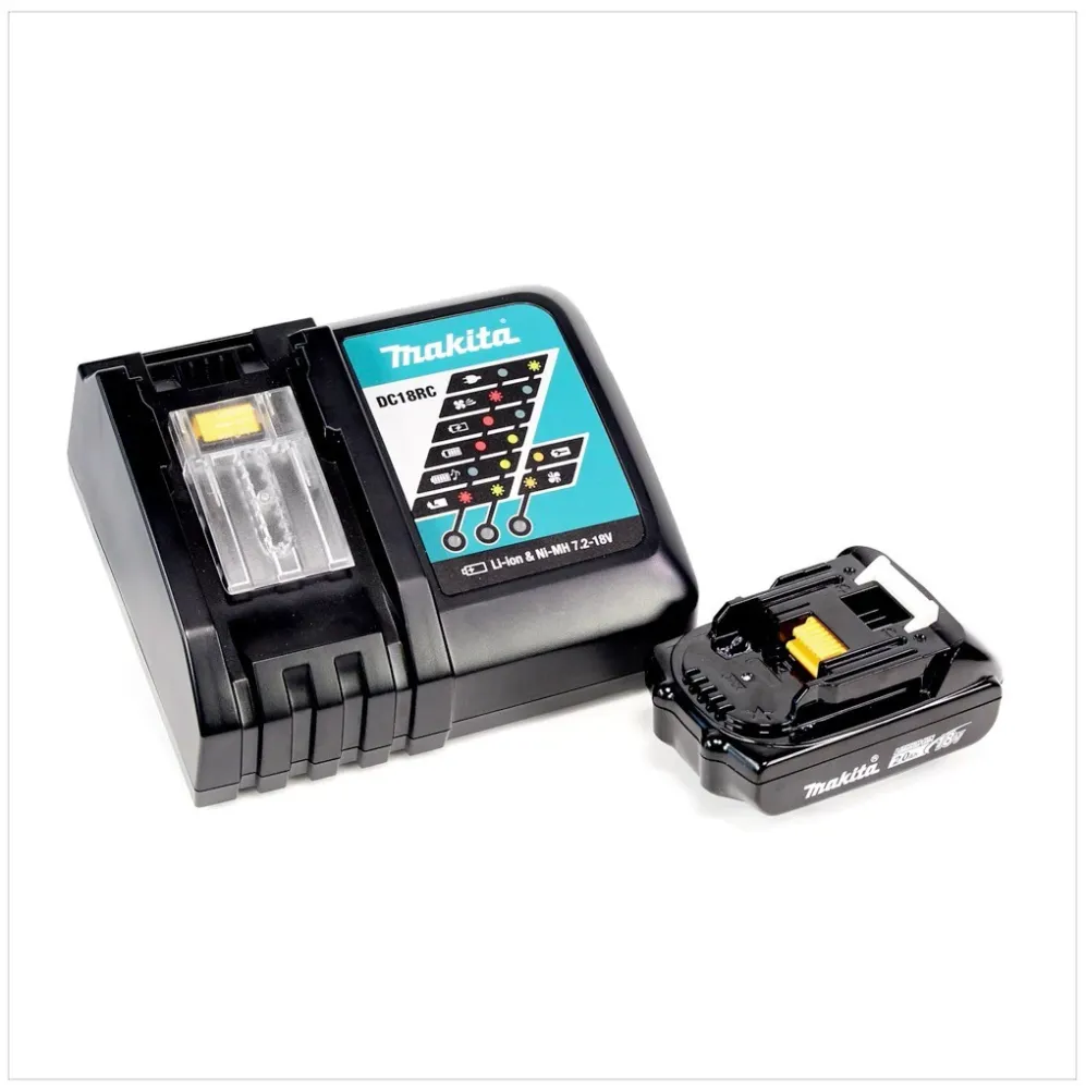 Makita DKP 180 RA1J strug akumulatorowy 18 V 82 mm + 1x akumulator 2,0 Ah + ładowarka + Makpac