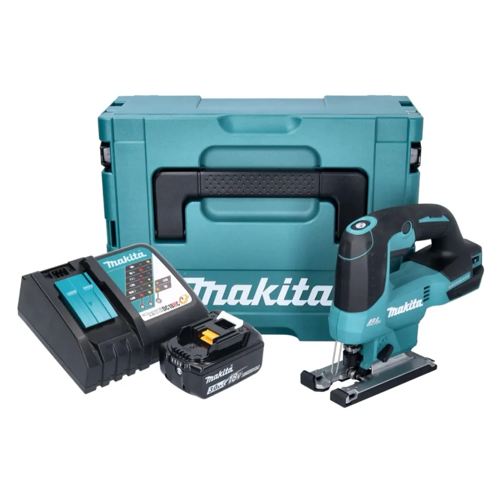 Wyrzynarka akumulatorowa Makita DJV 184 RF1J 18 V bezszczotkowa + 1x akumulator 3,0 Ah + ładowarka + walizka Makpac