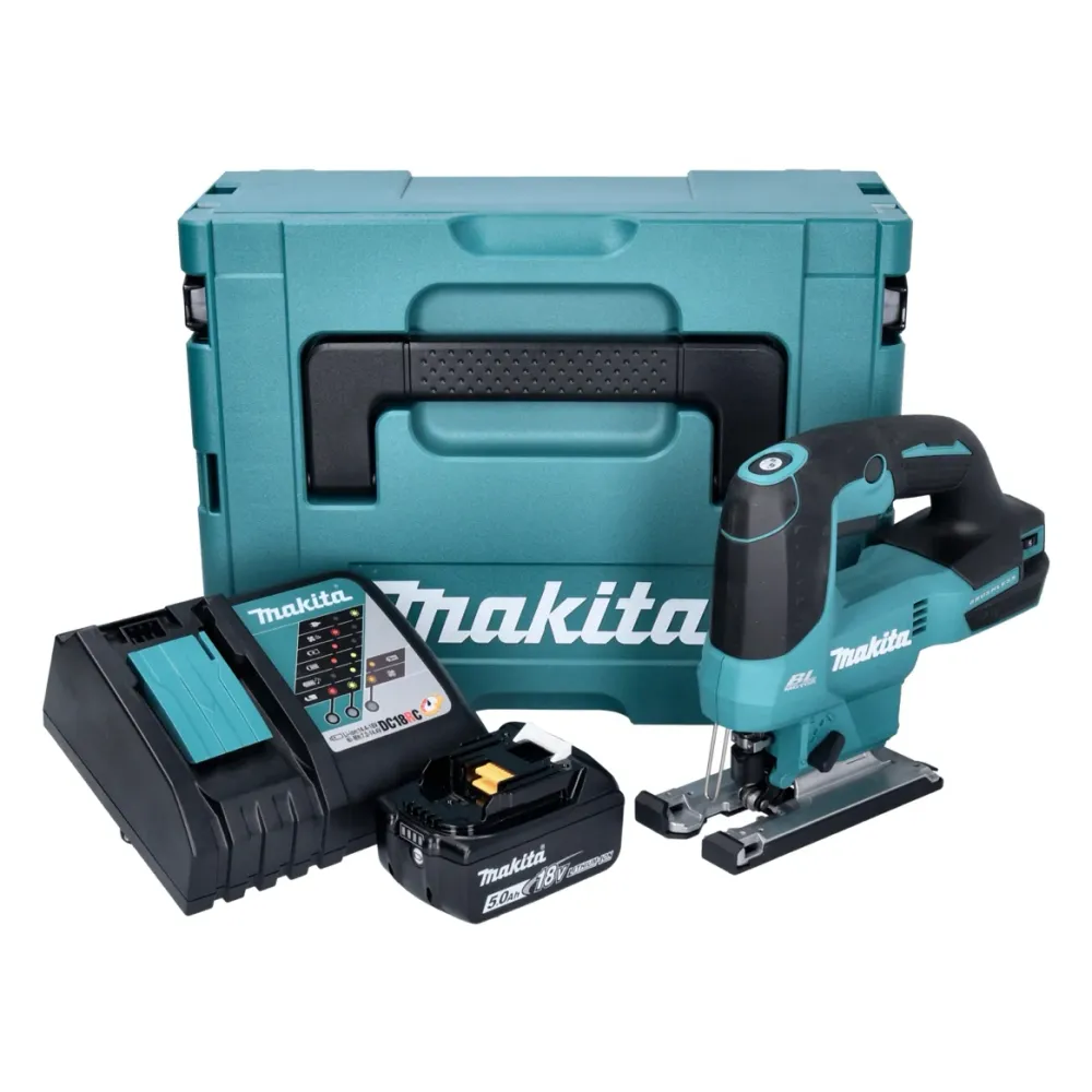 Wyrzynarka akumulatorowa Makita DJV 184 RT1J 18 V bezszczotkowa + 1x akumulator 5,0 Ah + ładowarka + walizka Makpac