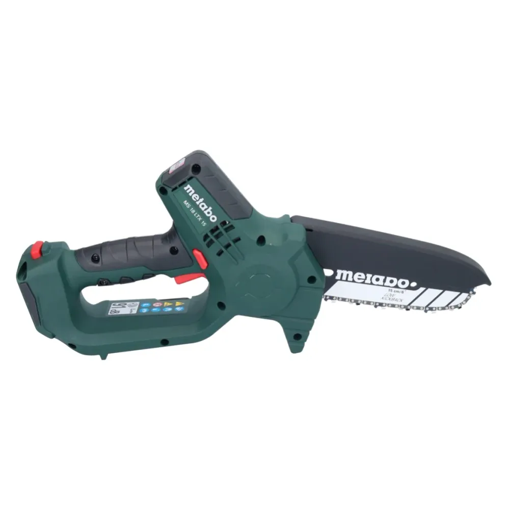 Akumulatorowa pilarka do gałęzi Metabo MS 18 LTX 15 18 V 15 cm 5 m/s + 1x akumulator 4,0 Ah + ładowarka