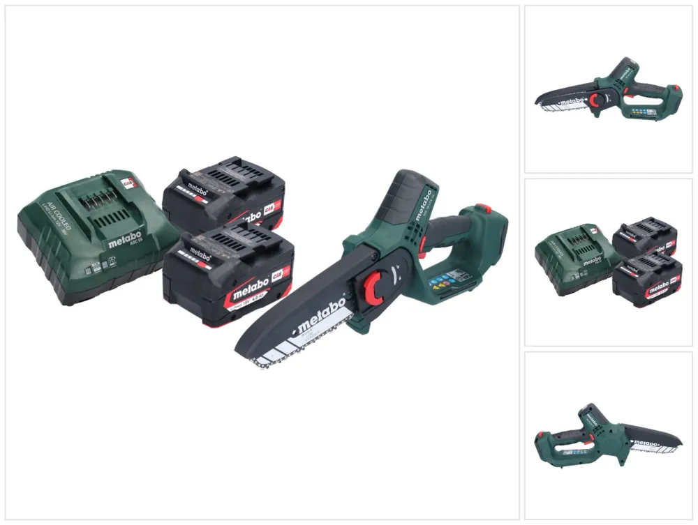 Akumulatorowa pilarka do gałęzi Metabo MS 18 LTX 15 18 V 15 cm 5 m/s + 2x akumulator 4,0 Ah + ładowarka