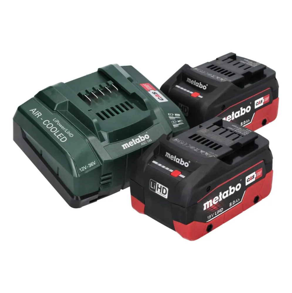 Akumulatorowa szlifierka kątowa Metabo W 18 L 9-125 18 V 125 mm + 2x akumulator 8,0 Ah + ładowarka + metaBOX