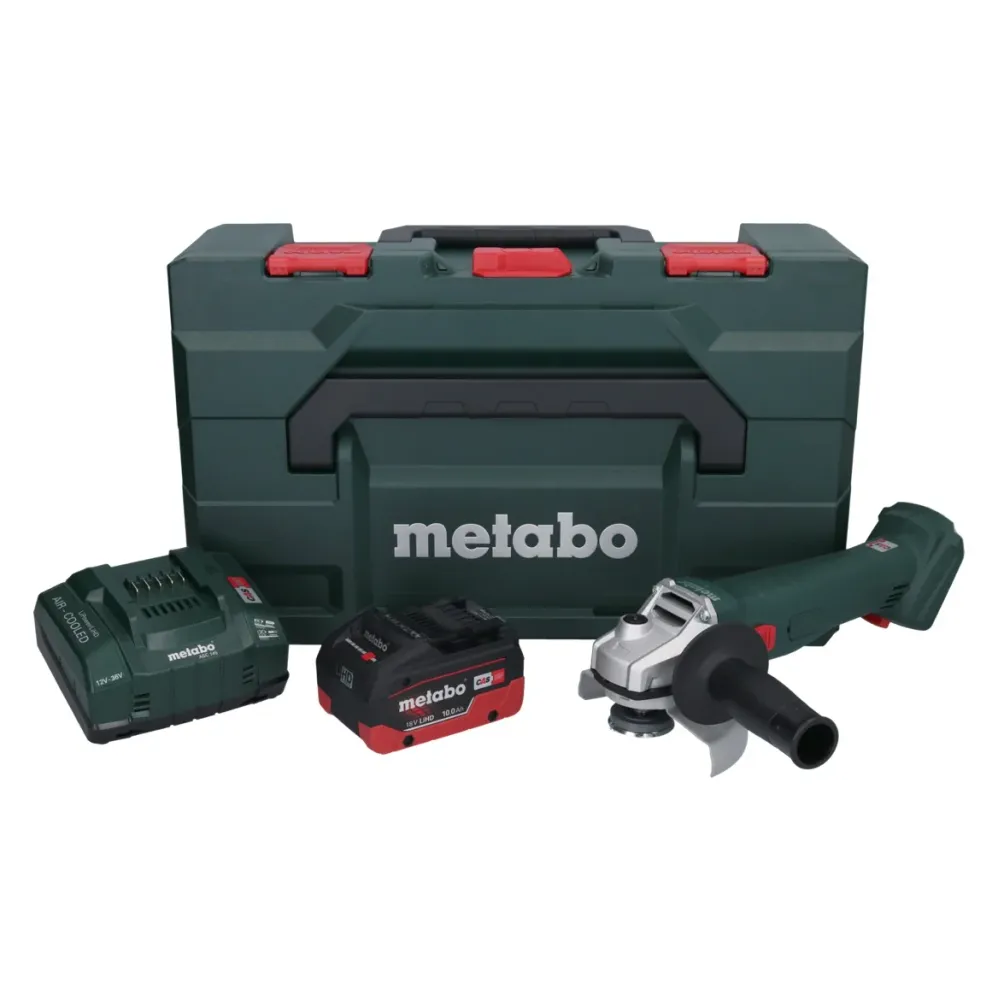 Akumulatorowa szlifierka kątowa Metabo W 18 L 9-125 18 V 125 mm + 1x akumulator 10,0 Ah + ładowarka + metaBOX