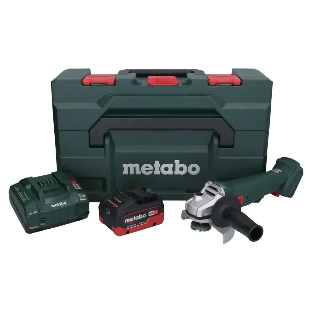 Akumulatorowa szlifierka kątowa Metabo W 18 L 9-125 18 V 125 mm + 1x akumulator 5,5 Ah + ładowarka + metaBOX