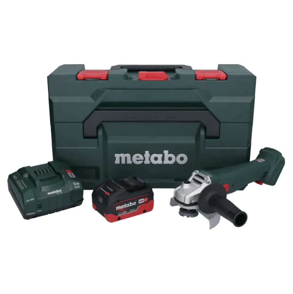 Akumulatorowa szlifierka kątowa Metabo W 18 L 9-125 18 V 125 mm + 1x akumulator 8,0 Ah + ładowarka + metaBOX