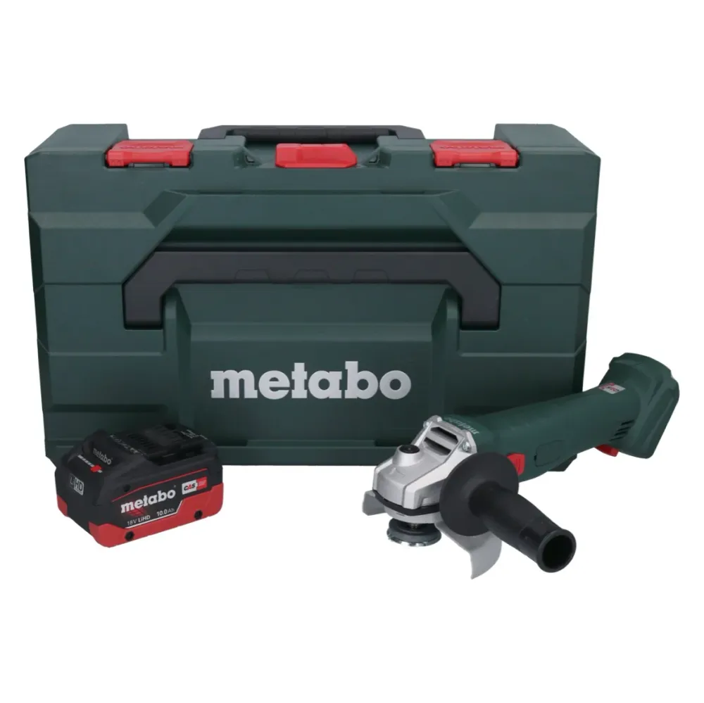 Akumulatorowa szlifierka kątowa Metabo W 18 L 9-125 18 V 125 mm + 1x akumulator 10,0 Ah + metaBOX - bez ładowarki