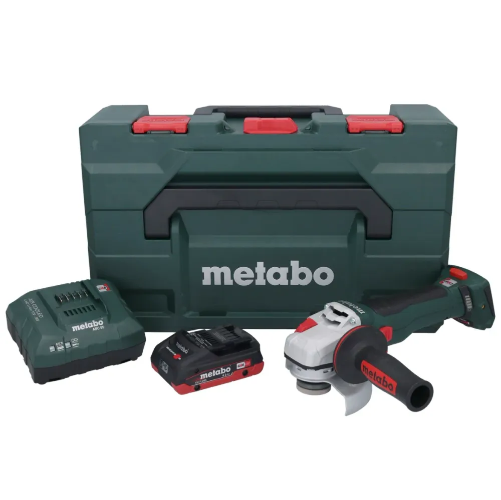 Metabo WB 18 LT BL 11-125 Quick akumulatorowa szlifierka kątowa 18 V 125 mm bezszczotkowa + 1x akumulator 4,0 Ah + ładowar...