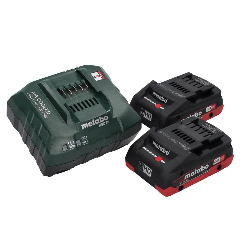 Metabo WB 18 LT BL 11-125 Quick akumulatorowa szlifierka kątowa 18 V 125 mm bezszczotkowa + 2x akumulator 4,0 Ah + ładowar...