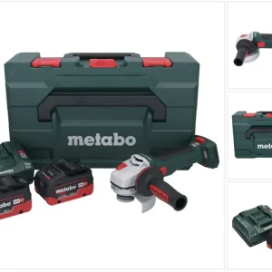 Metabo WB 18 LT BL 11-125 Quick akumulatorowa szlifierka kątowa 18 V 125 mm bezszczotkowa + 2x akumulator 8,0 Ah + ładowar...