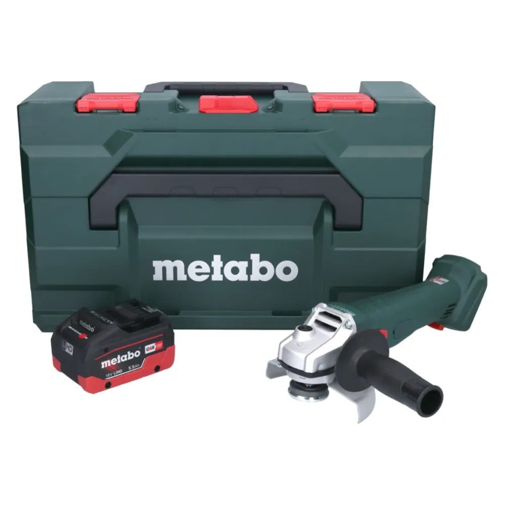 Metabo W 18 7-125 Akumulatorowa szlifierka kątowa 18 V 125 mm + 1x akumulator 5,5 Ah + metaBOX - bez ładowarki