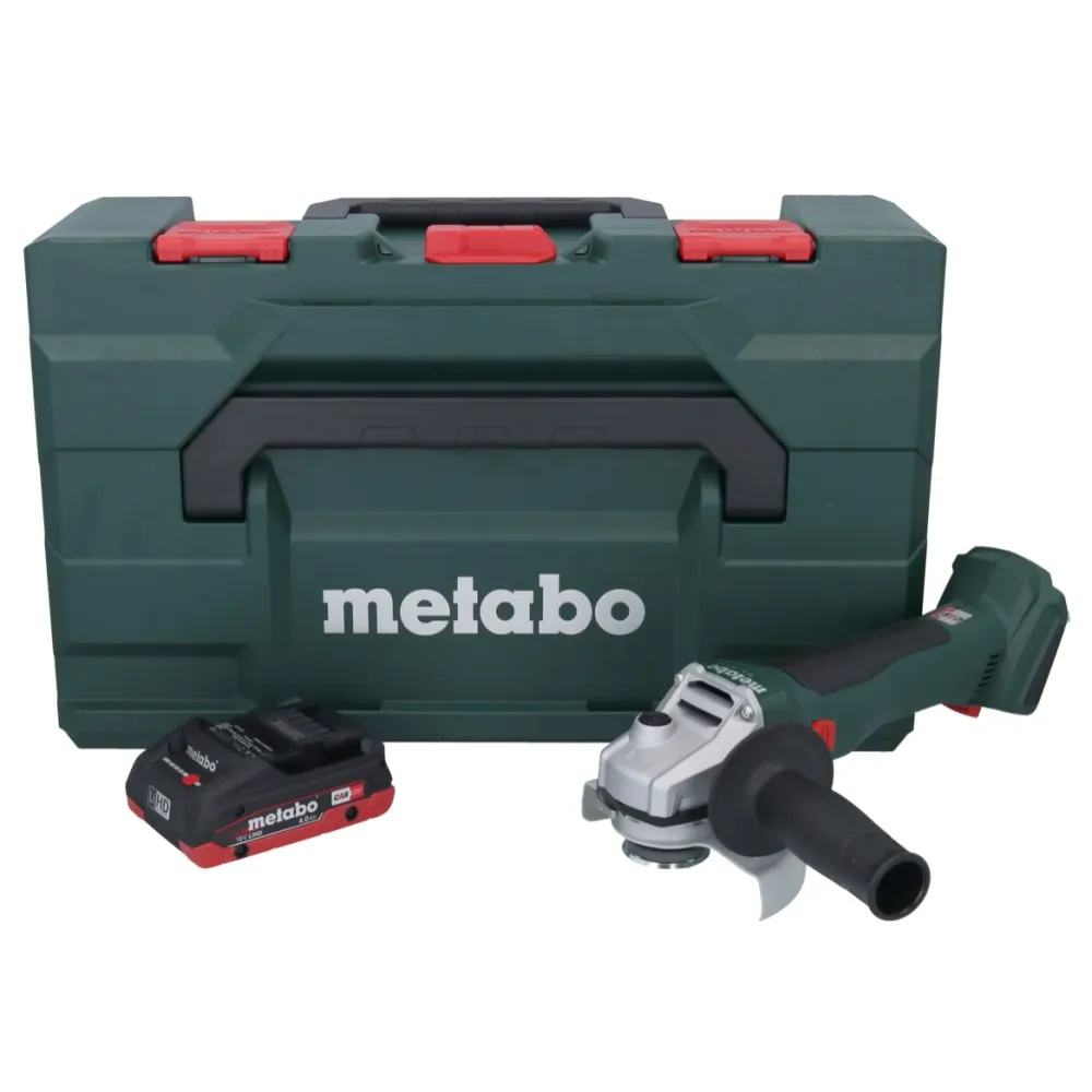Metabo W 18 L BL 9-125 Akumulatorowa szlifierka kątowa 18 V 125 mm bezszczotkowa + 1x akumulator 4,0 Ah + metaBOX - bez ła...