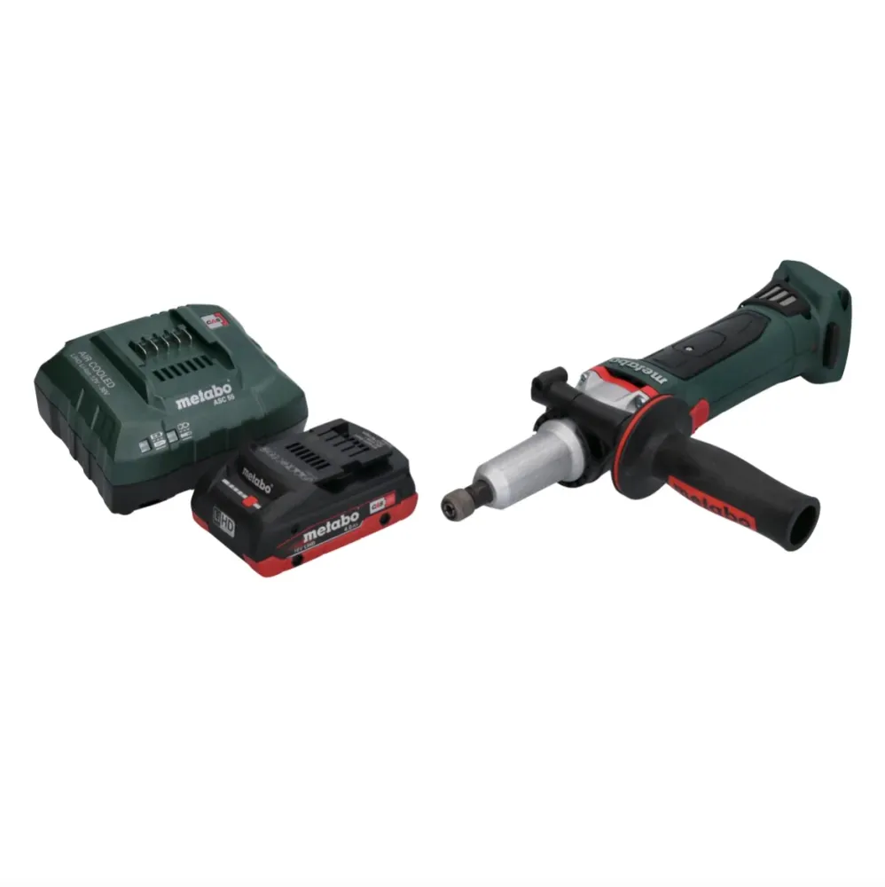 Metabo GA 18 LTX G akumulatorowa szlifierka prosta 18 V 6 mm + 1x akumulator 4,0 Ah + ładowarka