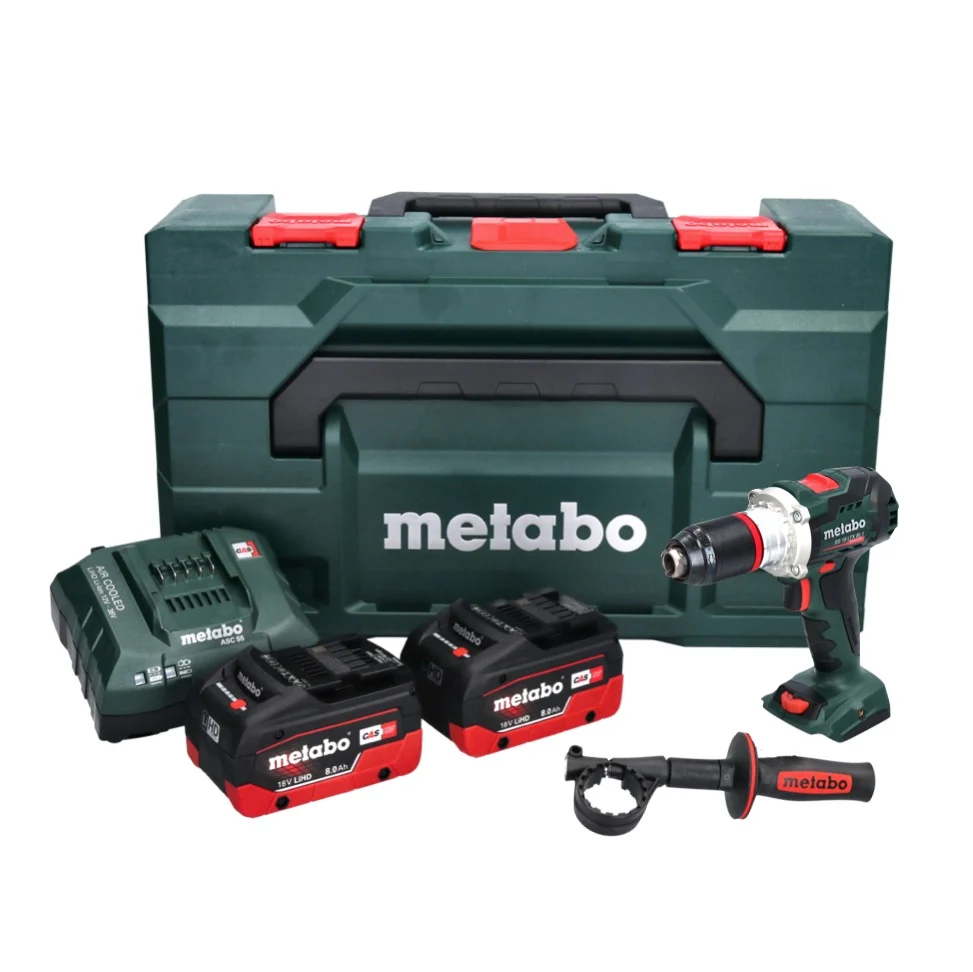 Metabo BS 18 LTX BL I Akumulatorowa wiertarko-wkrętarka 18 V 130 Nm + 2x akumulator 8,0 Ah + ładowarka + metaBOX