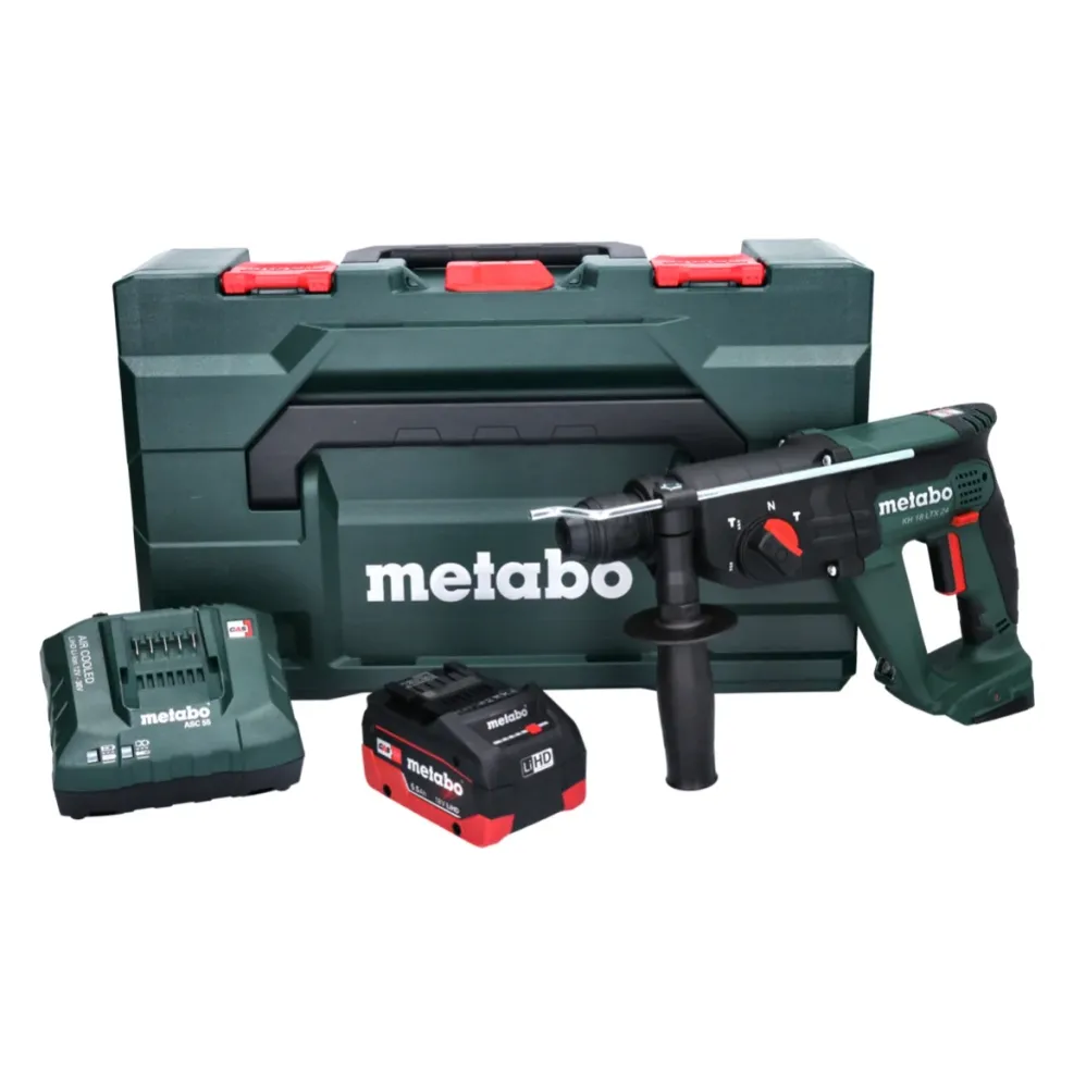 Metabo KH 18 LTX 24 akumulatorowy młot udarowo-obrotowy 18 V 2,1 J SDS plus + 1x akumulator 5,5 Ah + ładowarka + metaBOX
