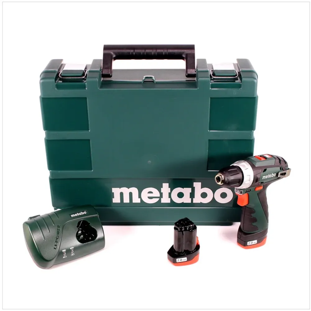 Metabo Power Maxx BS 10.8 akumulatorowa wiertarko-wkrętarka 10,8V + 2x akumulator 2,0Ah + ładowarka + walizka ( 600080500 )
