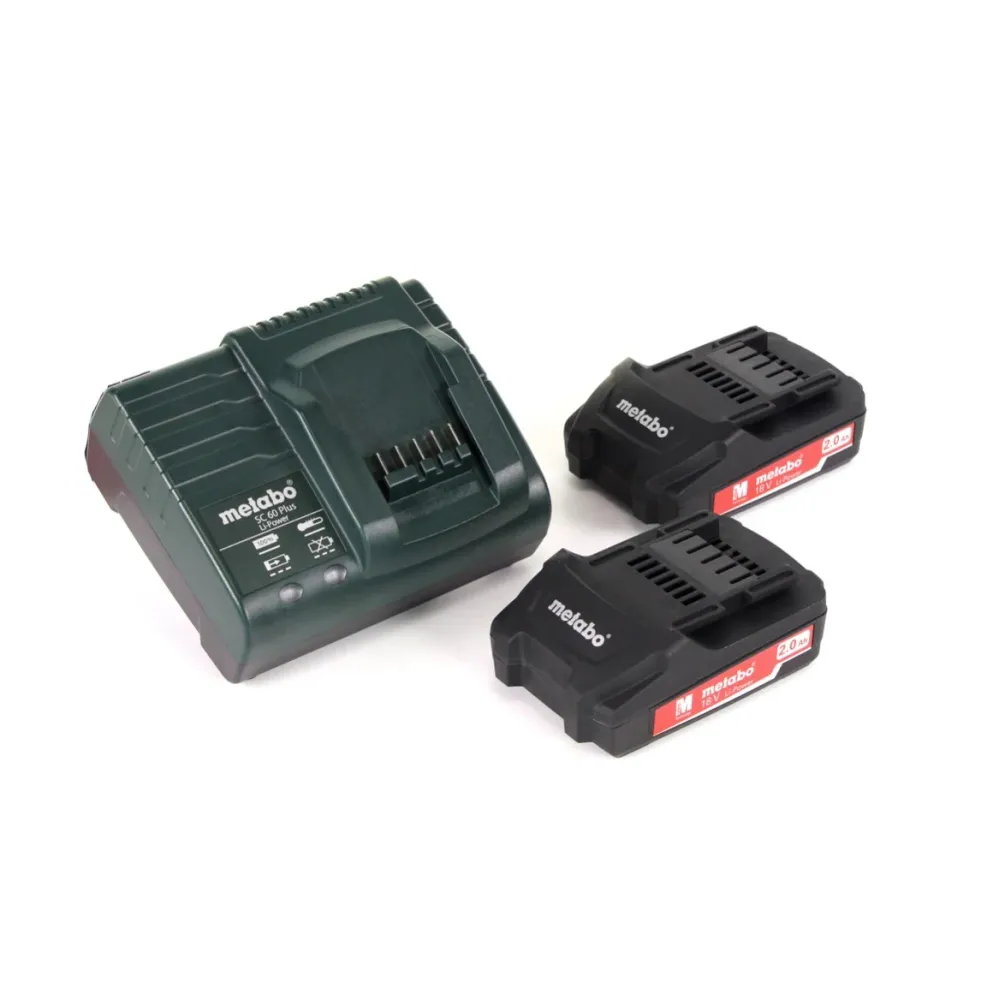 Metabo BS 18 L Set akumulatorowa wiertarko-wkrętarka 18 V 50 Nm ( 602321870 ) + 2x akumulator 2,0 Ah + ładowarka + zestaw...