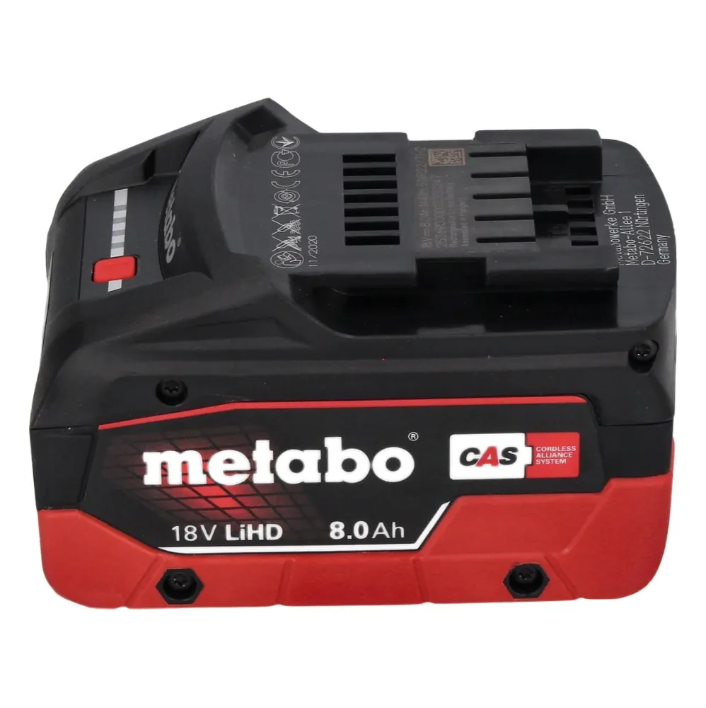 Metabo WPB 18 LT BL 11-125 Szybka akumulatorowa szlifierka kątowa 18 V 125 mm bezszczotkowa + 1x akumulator 8,0 Ah + metaB...