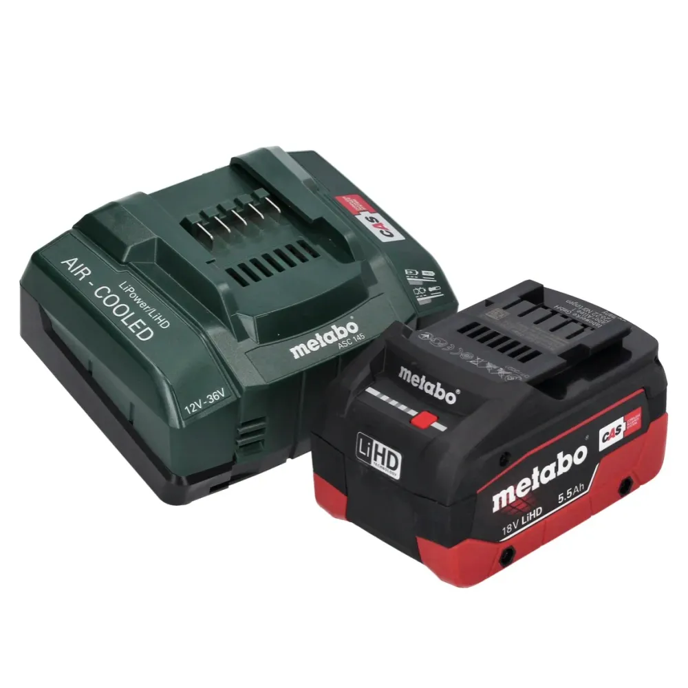 Metabo WPBA 18 LTX BL 15-125 Quick DS akumulatorowa szlifierka kątowa 18 V 125 mm bezszczotkowa + 1x akumulator 5,5 Ah + ł...