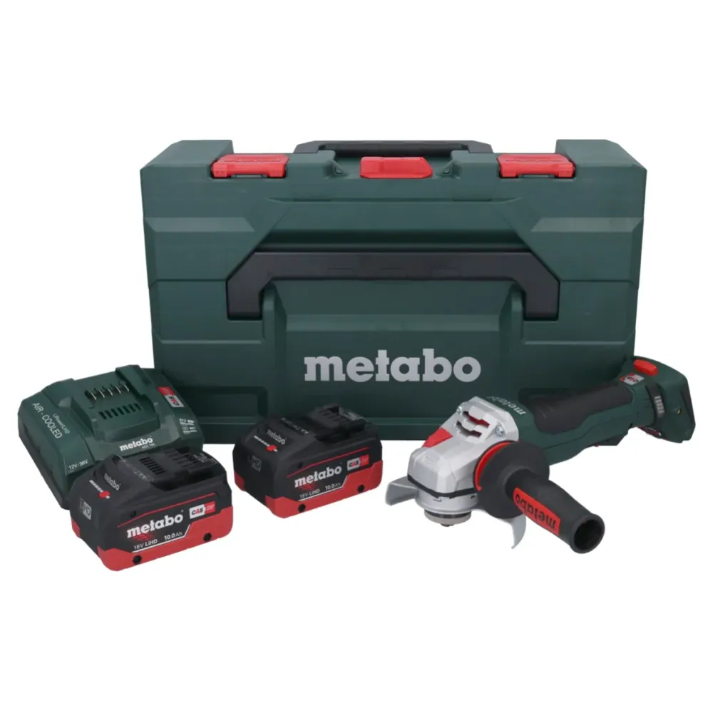 Metabo WPBA 18 LTX BL 15-125 Quick DS akumulatorowa szlifierka kątowa 18 V 125 mm bezszczotkowa + 2x akumulator 10,0 Ah +...