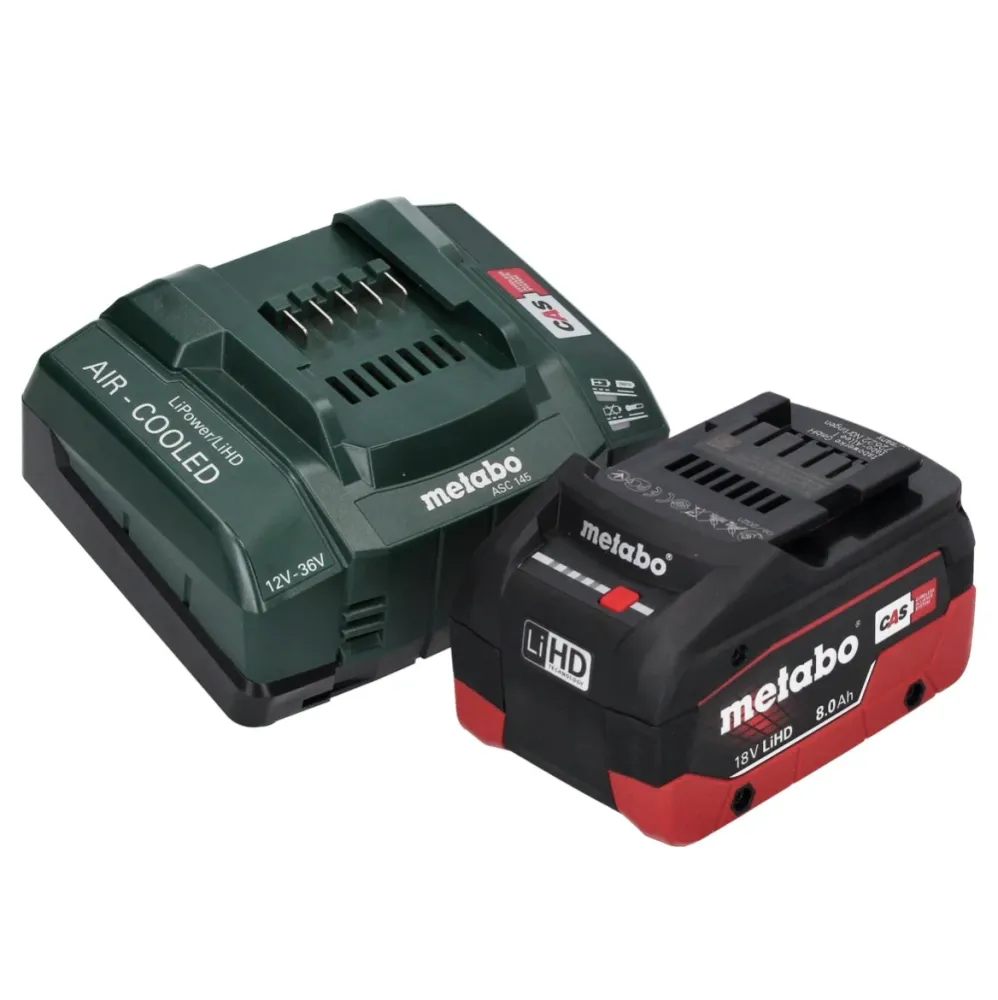 Metabo WPBA 18 LTX BL 15-125 Quick DS akumulatorowa szlifierka kątowa 18 V 125 mm bezszczotkowa + 1x akumulator 8,0 Ah + ł...