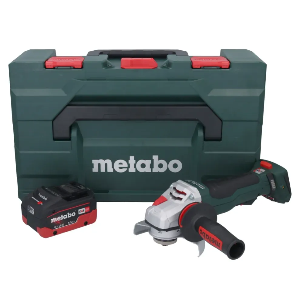 Metabo WPBA 18 LTX BL 15-125 Quick DS akumulatorowa szlifierka kątowa 18 V 125 mm bezszczotkowa + 1x akumulator 5,5 Ah + m...