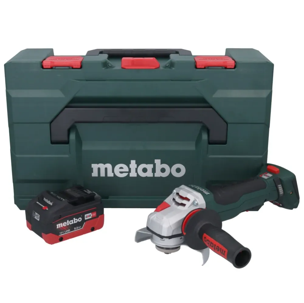 Metabo WPBA 18 LTX BL 15-125 Quick DS akumulatorowa szlifierka kątowa 18 V 125 mm bezszczotkowa + 1x akumulator 8,0 Ah + m...