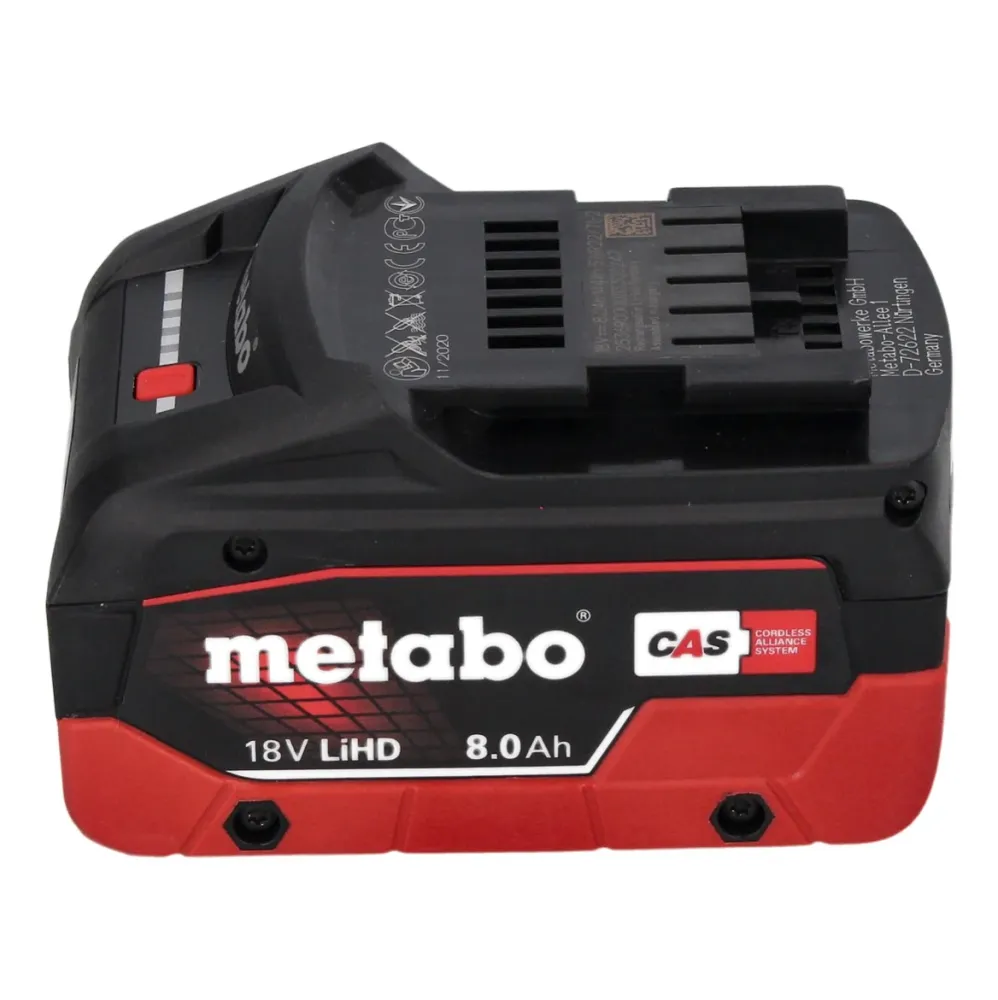 Metabo WPBA 18 LTX BL 15-125 Quick DS akumulatorowa szlifierka kątowa 18 V 125 mm bezszczotkowa + 1x akumulator 8,0 Ah + m...