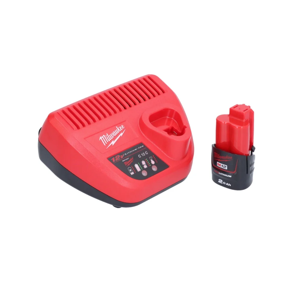 Milwaukee M12 BDC6-201C akumulatorowa wyciorarka do rur 12 V + 1x akumulator 2,0 Ah + ładowarka + spirala + wiadro