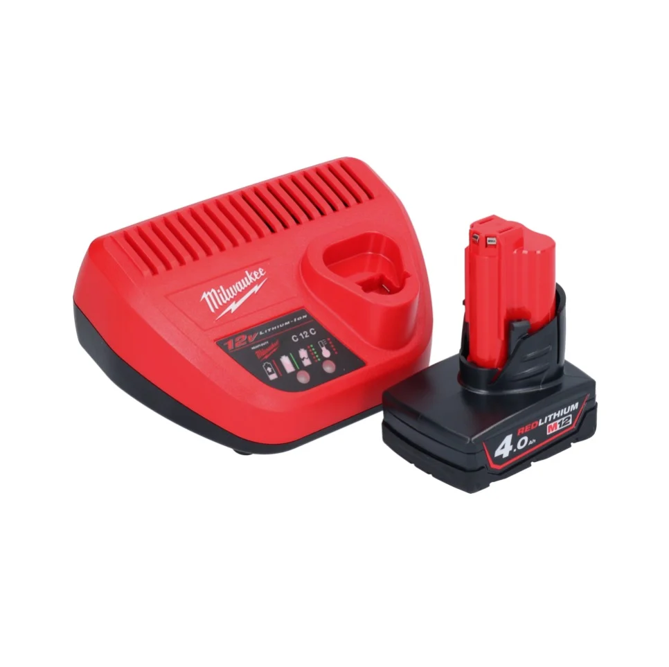 Milwaukee M12 BDC6-401C Akumulatorowy udrażniacz do rur 12 V + 1x akumulator 4,0 Ah + ładowarka + spirala + wiadro