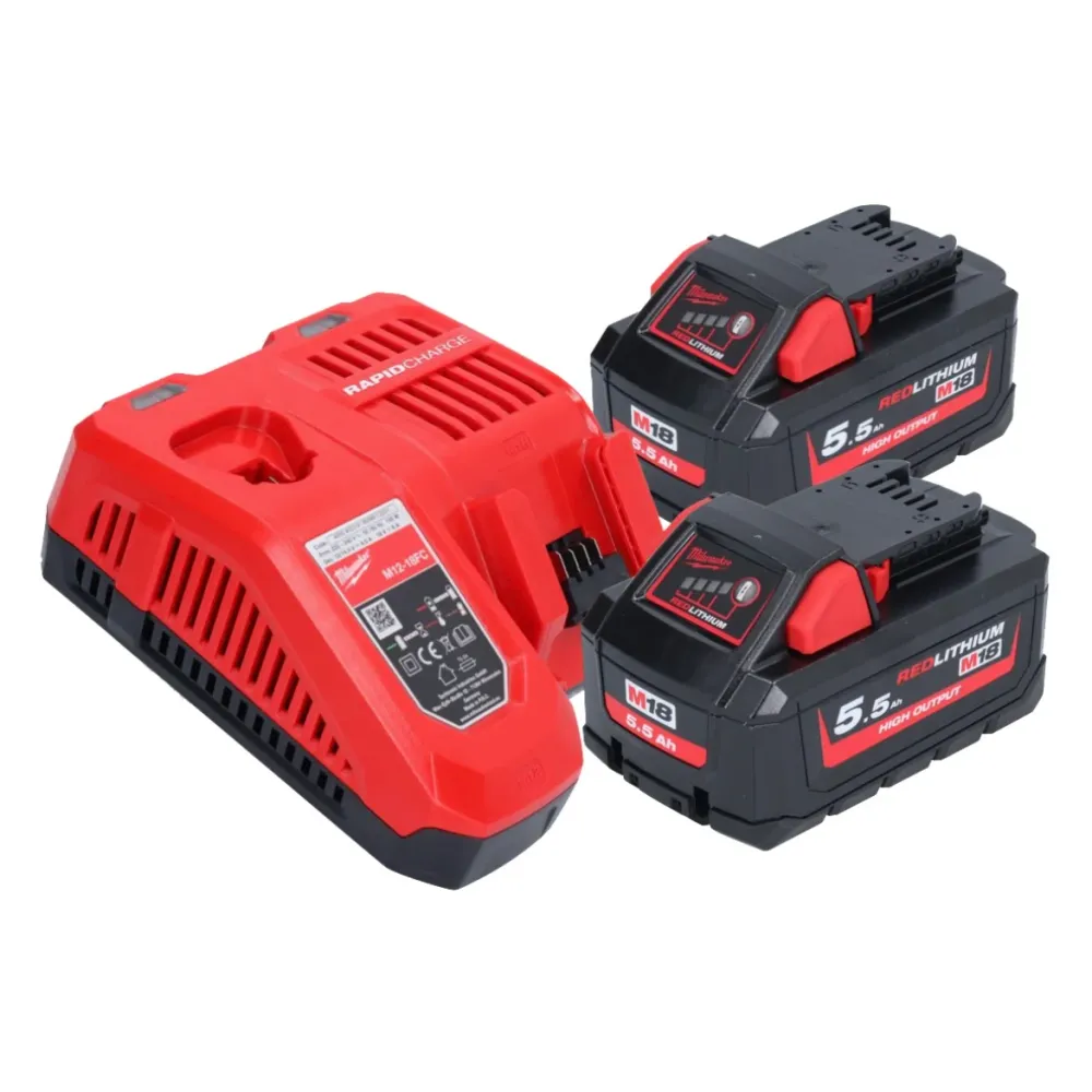 Milwaukee M18 FDGROVPDB-552X Akumulatorowa szlifierka prosta 18 V bezszczotkowa + 2x akumulator 5,5 Ah + ładowarka + pudeł...