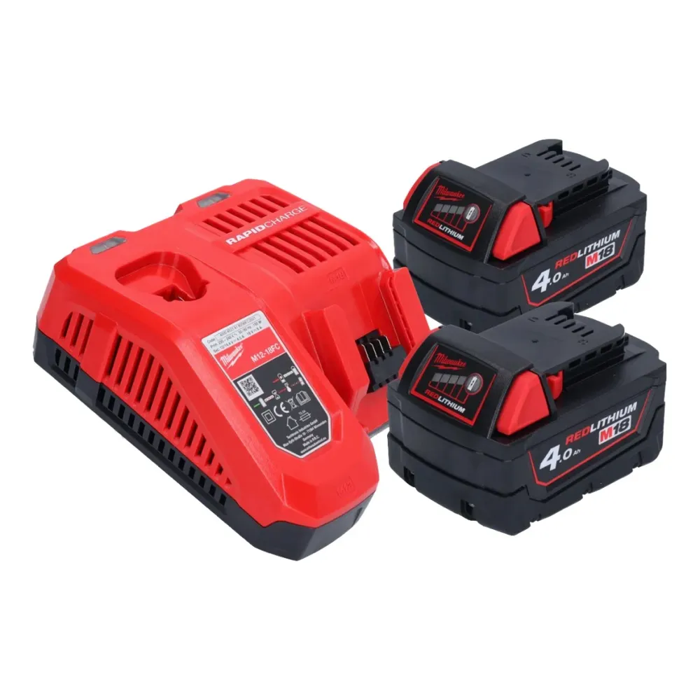 Milwaukee M18 FFN-402 Gwoździarka akumulatorowa 18 V 50 - 90 mm bezszczotkowa + 2x akumulator 4,0 Ah + ładowarka