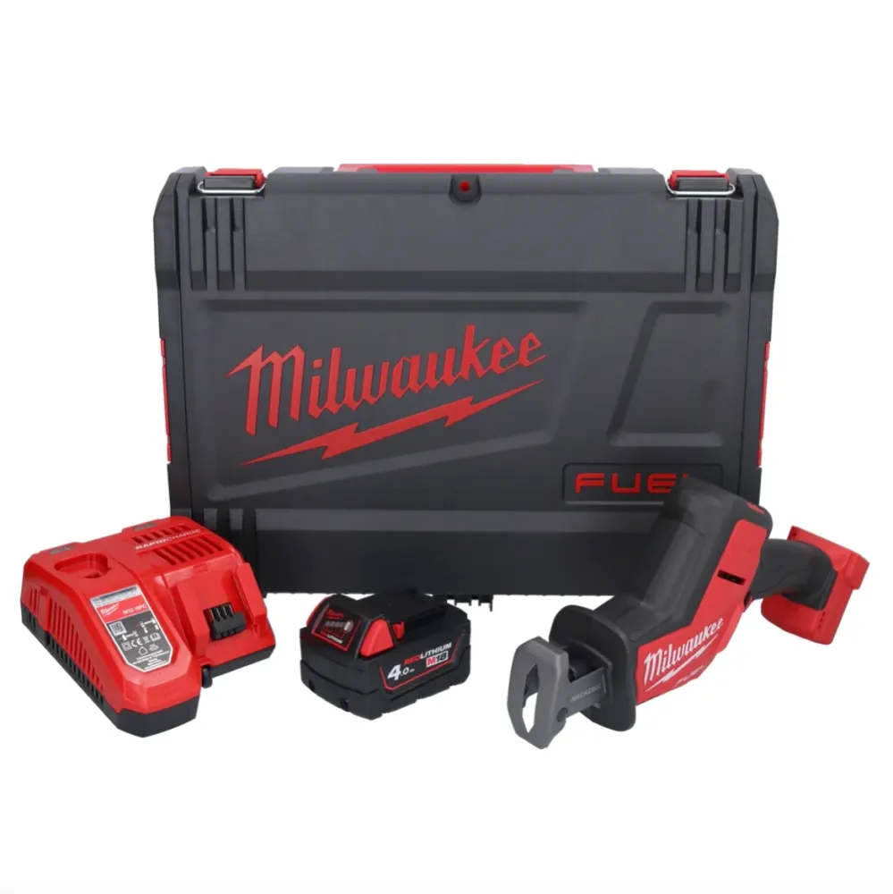 Milwaukee M18 FHZ-401X akumulatorowa pilarka szablasta 18 V 22 mm bezszczotkowa + 1x akumulator 4,0 Ah + ładowarka + pudeł...
