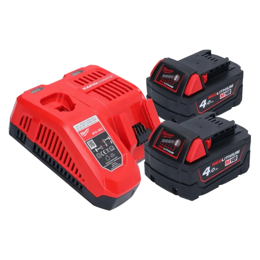 Milwaukee M18 FN16GA-402 Gwoździarka akumulatorowa 18 V 32 - 64 mm bezszczotkowa + 2x akumulator 4,0 Ah + ładowarka