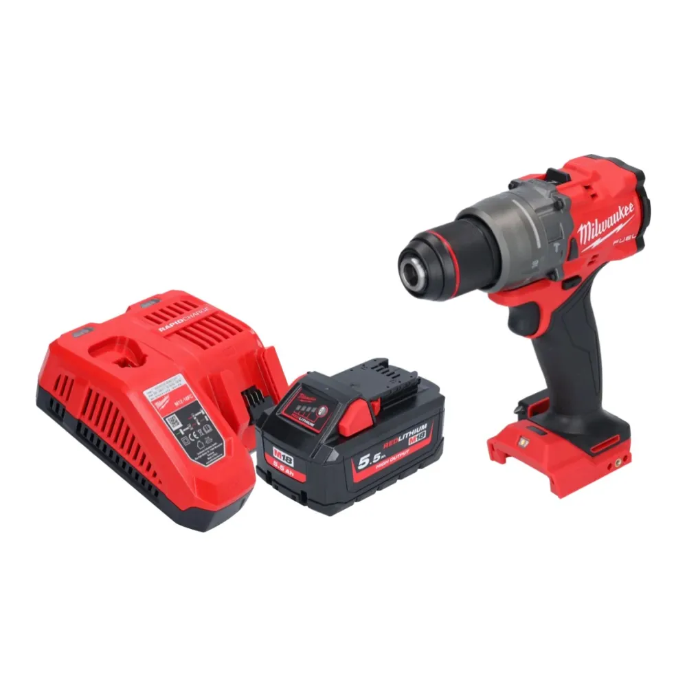 Milwaukee M18 FPD3-551 akumulatorowa wiertarka udarowa 18 V 158 Nm bezszczotkowa + 1x akumulator 5,5 Ah + ładowarka