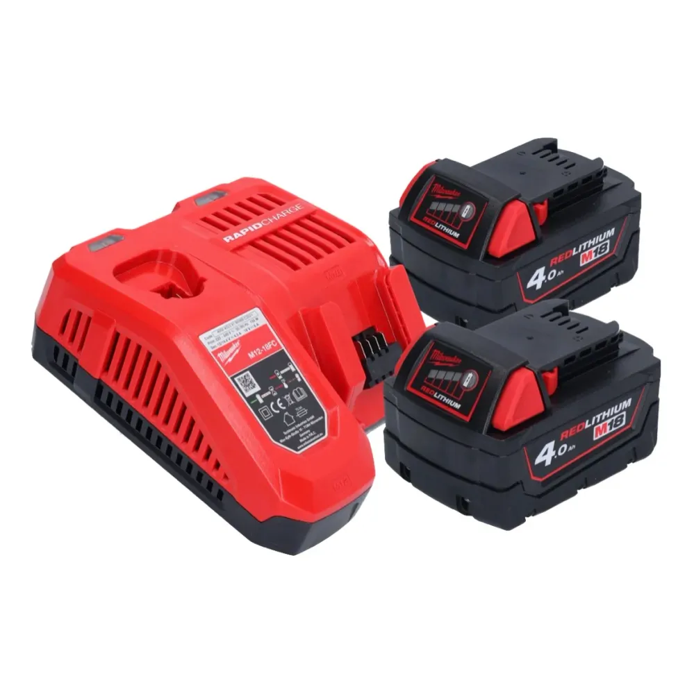 Milwaukee M18 FSAG115X-402 Akumulatorowa szlifierka kątowa 18 V 115 mm bezszczotkowa + 2x akumulator 4,0 Ah + ładowarka