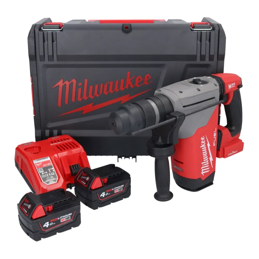 Milwaukee M18 ONEFHPX-402X Akumulatorowy młot udarowo-obrotowy 18 V 5,0 J bezszczotkowy + 2x akumulator 4,0 Ah + ładowarka...