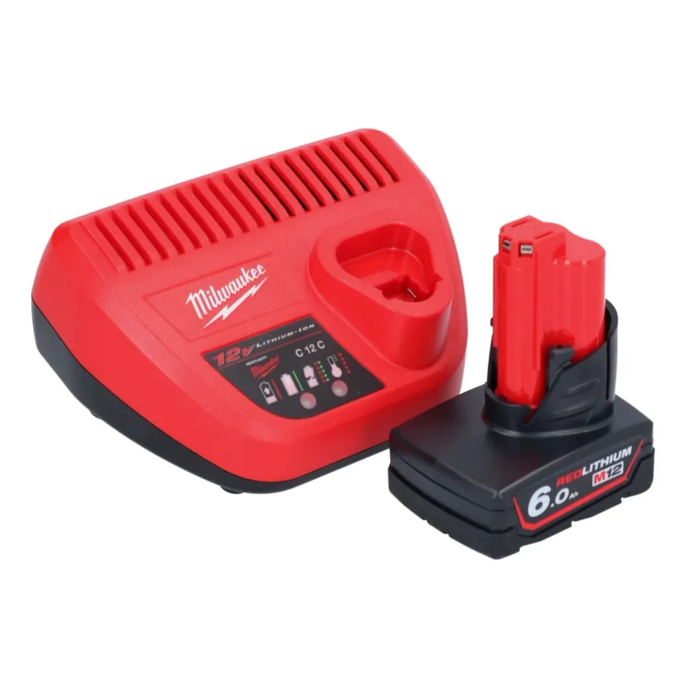 Milwaukee M12 FCOT-601 przecinarka do wielu materiałów 12 V 76 mm bezszczotkowa + 1x akumulator 6,0 Ah + ładowarka