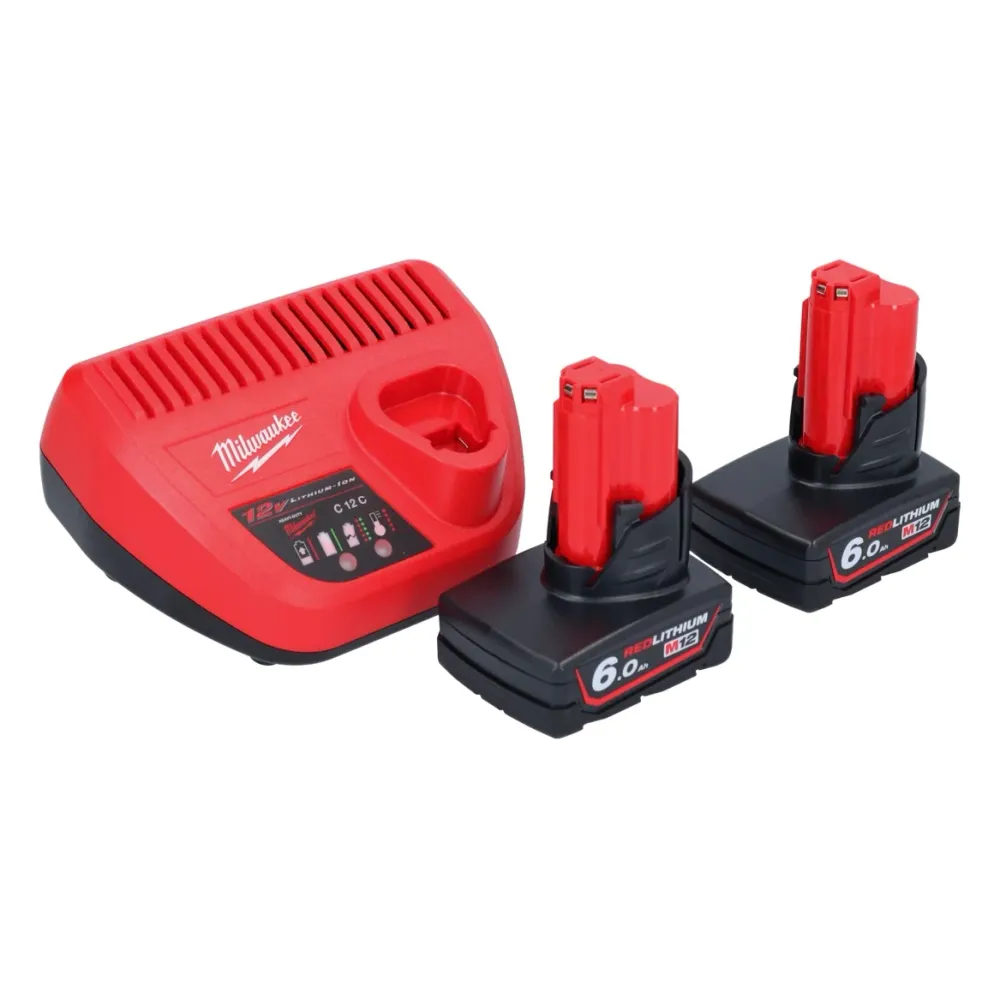 Milwaukee M12 FCOT-602 przecinarka do wielu materiałów 12 V 76 mm bezszczotkowa + 2x akumulator 6,0 Ah + ładowarka