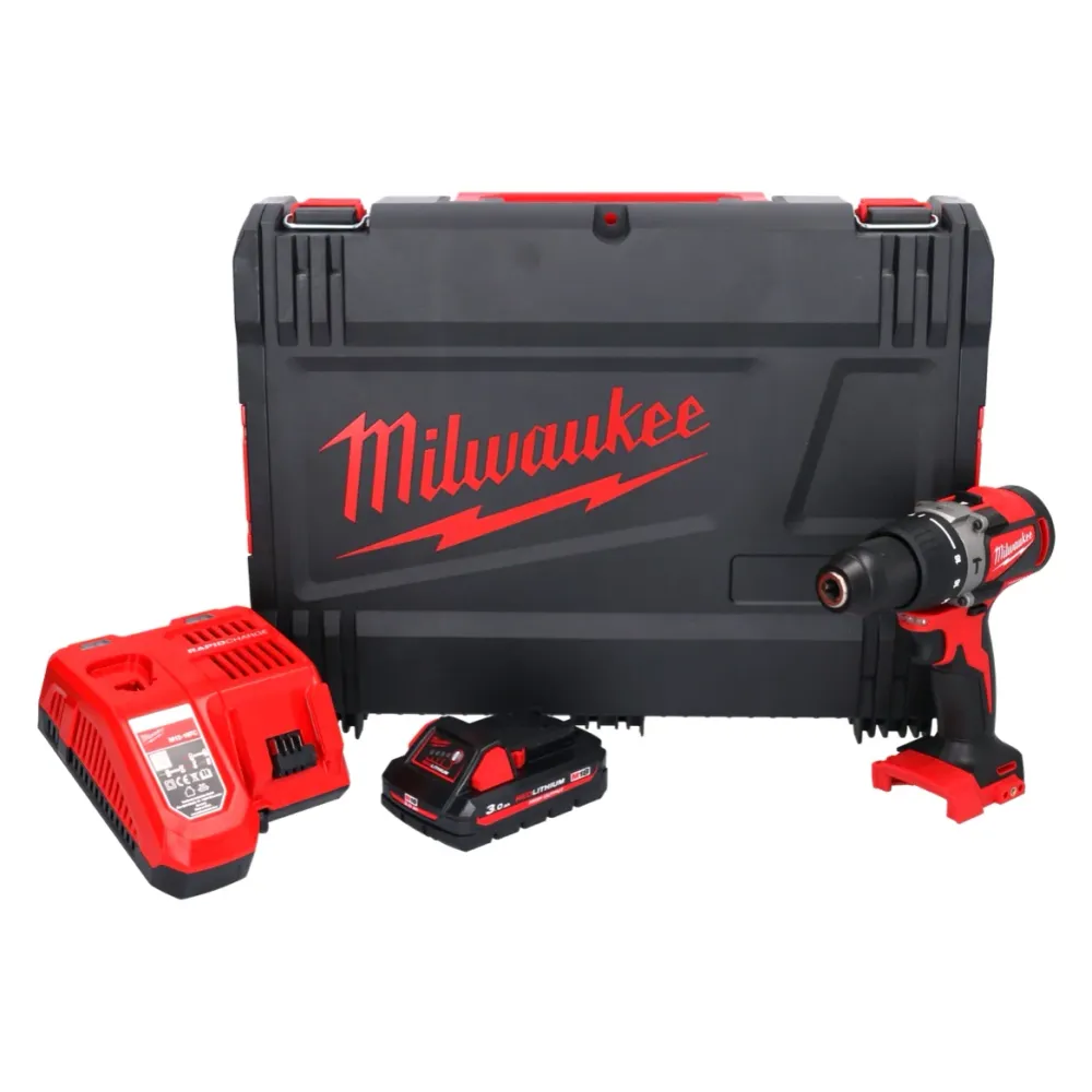 Milwaukee M18 BLPD2-301X akumulatorowa wiertarko-wkrętarka udarowa 18 V 82 Nm bezszczotkowa + 1x akumulator 3,0 Ah + ładow...